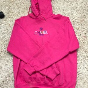 CHANEL hot pink hoodie
